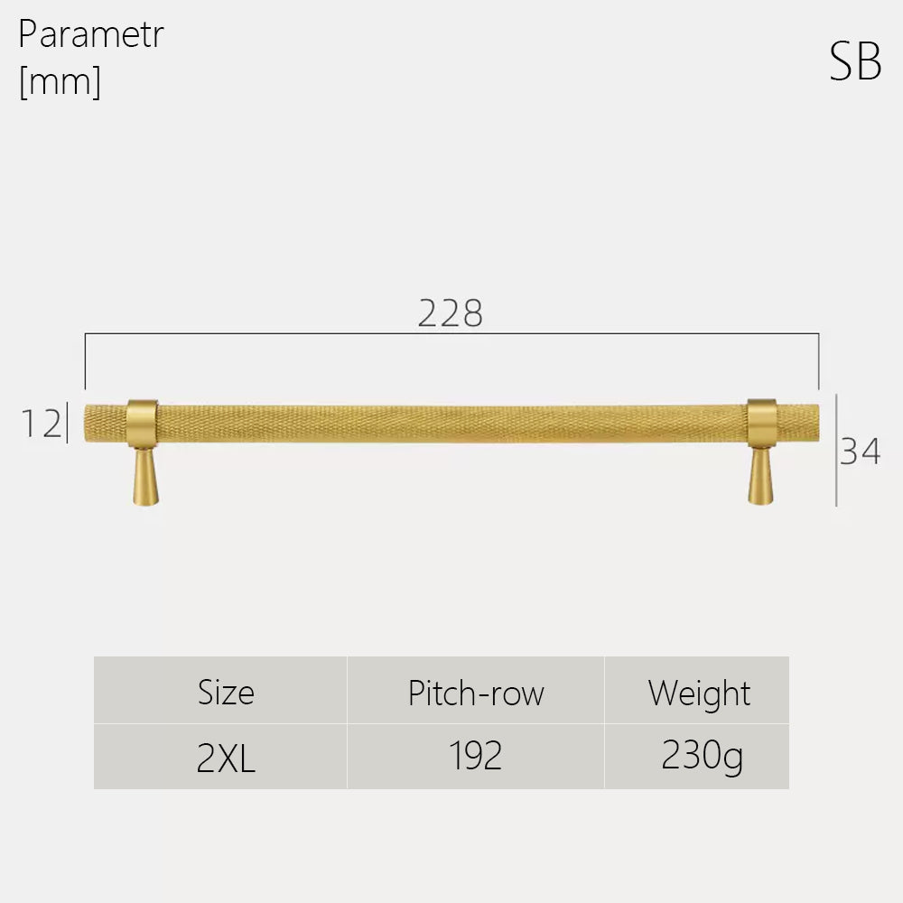 Dooroom Brass Knurled Furniture Handles Antique Brass Cupboard Wardrobe Dresser Shoe Box Drawer Cabinet T-bar Pulls