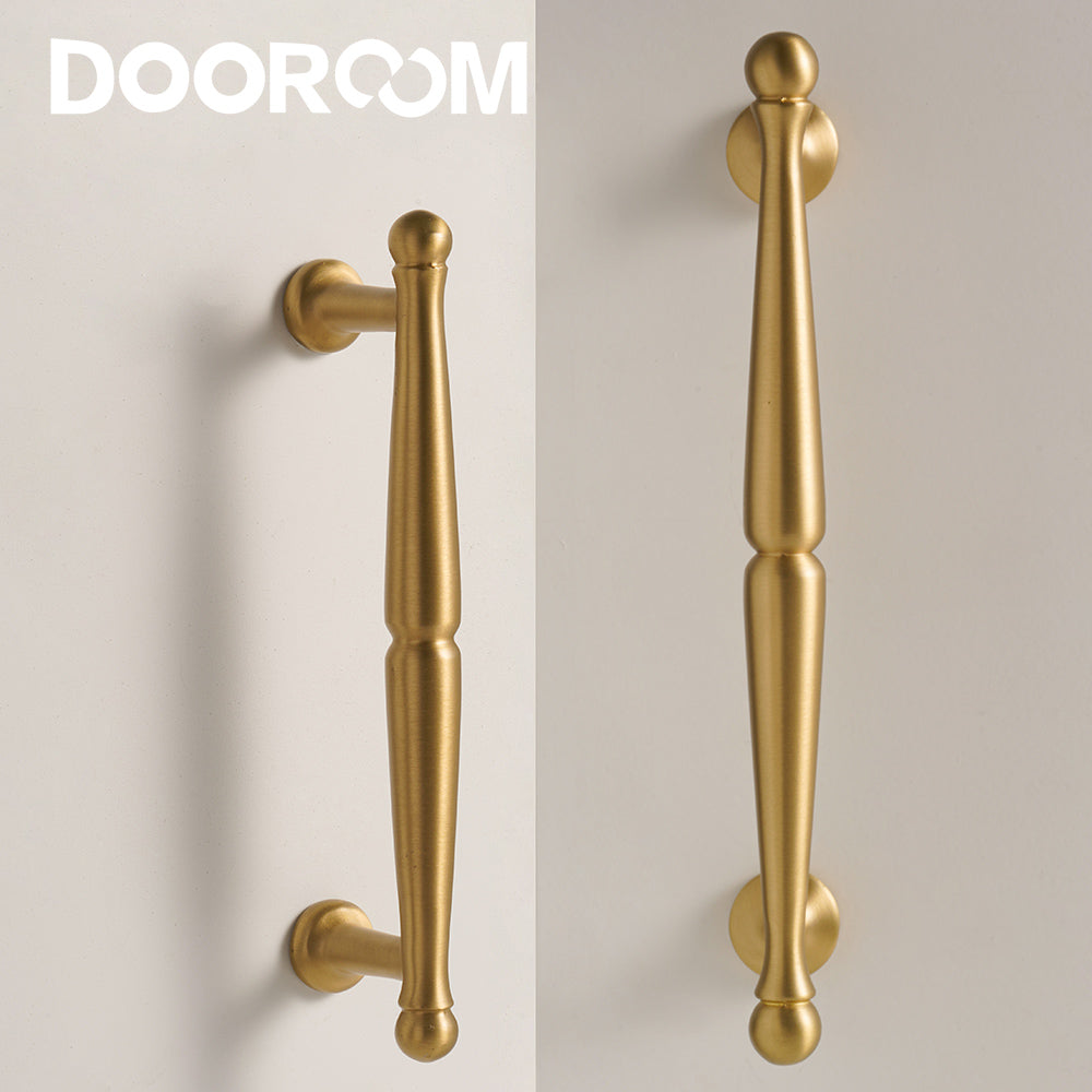 Dooroom Brass Furniture Handles Wardrobe Dresser Cupboard Cabinet Drawer Knob Black Bronze Gold American Pastoral European Pull