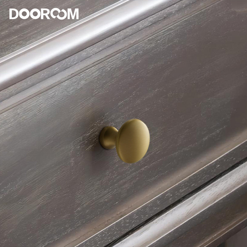 Dooroom 黄铜家具把手清新简约北欧美式衣柜梳妆台橱柜抽屉圆形拉手旋钮