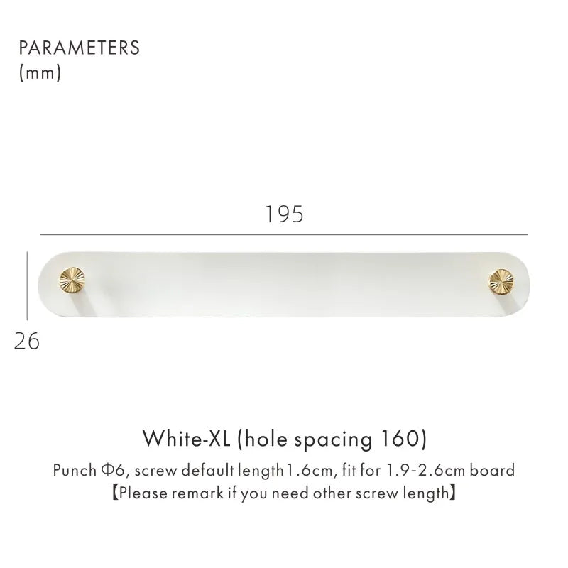 Dooroom Brass Furniture Handles Red Cow Leather Nordic