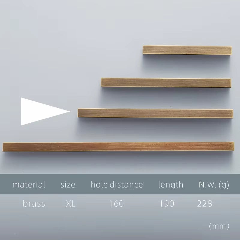 Dooroom Zoe Brass Furniture Handles Long Modern Matt Wardrobe Dresser Cupboard Cabinet Door Drawer Pulls Knobs