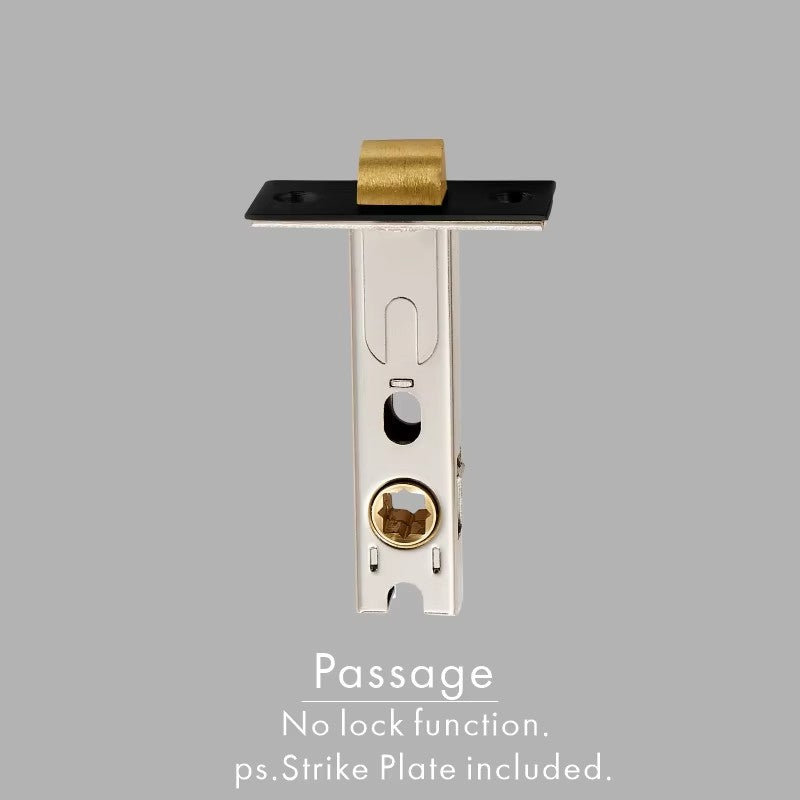 DOOROOM brass knurled thumb turn key latch lever handle cylinder key escutcheon passage room lock