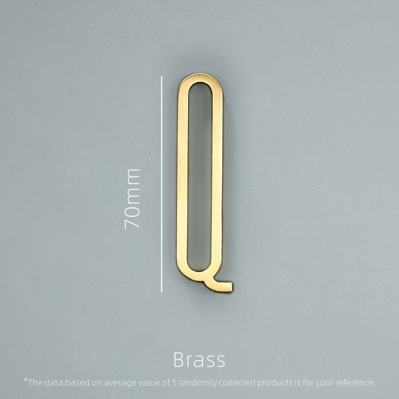 Dooroom Brass Letters A-Z For Company Names Door Plates Decorative Wall Letters Personalized Symbols Address