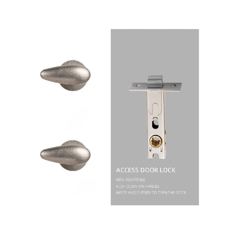 Dooroom Brass Door Lock Set Minimalist Ancient Silver Interior Bedroom Bathroom Dummy Privacy Passage Hidden Door Lock