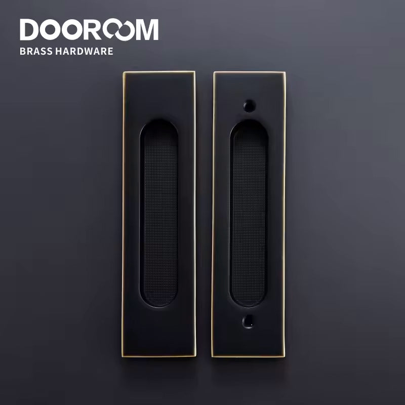 Dooroom黄铜推拉门把手现代美式隐形拉手室内客厅浴室阳台厨房无钥匙