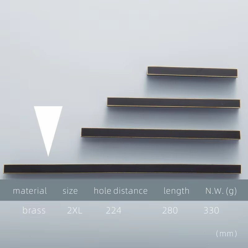 Dooroom Zoe Brass Furniture Handles Long Modern Matt Wardrobe Dresser Cupboard Cabinet Door Drawer Pulls Knobs
