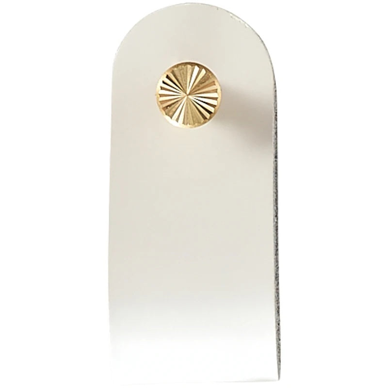 Dooroom Brass Furniture Handles Red Cow Leather Nordic