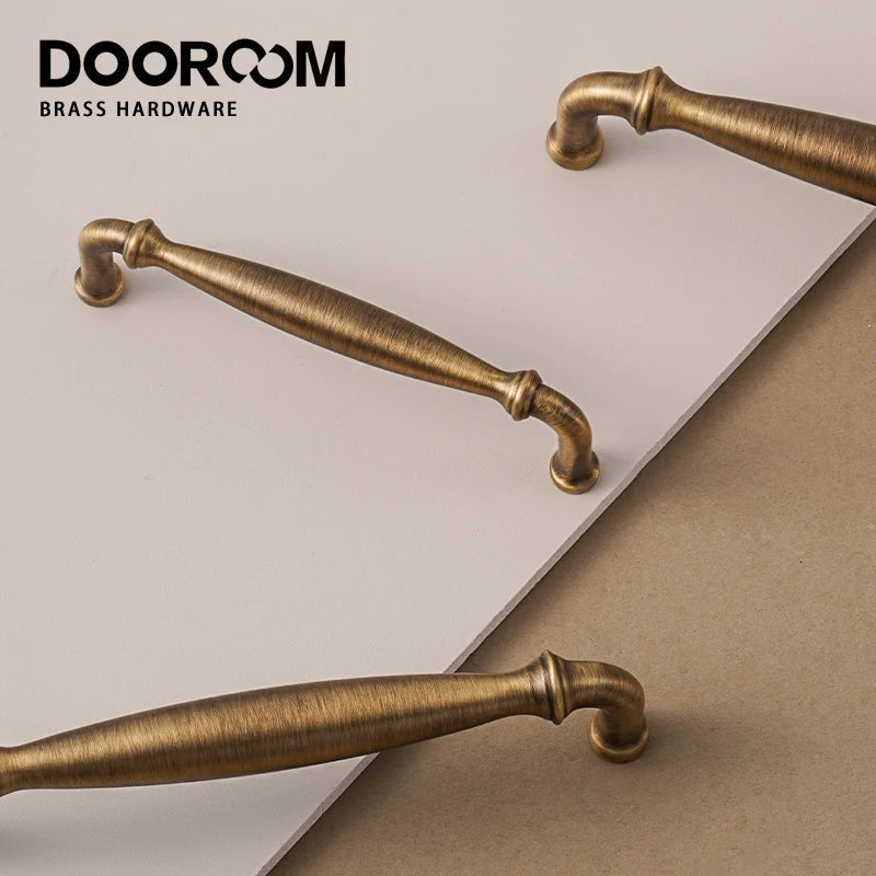 Dooroom Brass High Quality Furniture Handles Home Handshake Wardrobe Dresser Cupboard Cabinet Drawer Kitchen Accessories Pulls