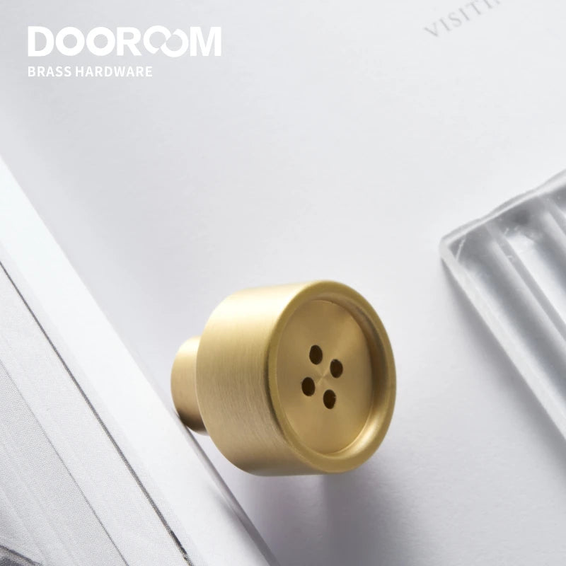 Dooroom Brass Furniture Handles Fresh Nordic Ins Button Creation Gold Drawer Cabinet Door Cupboard Wardrobe Dresser Pulls Knobs