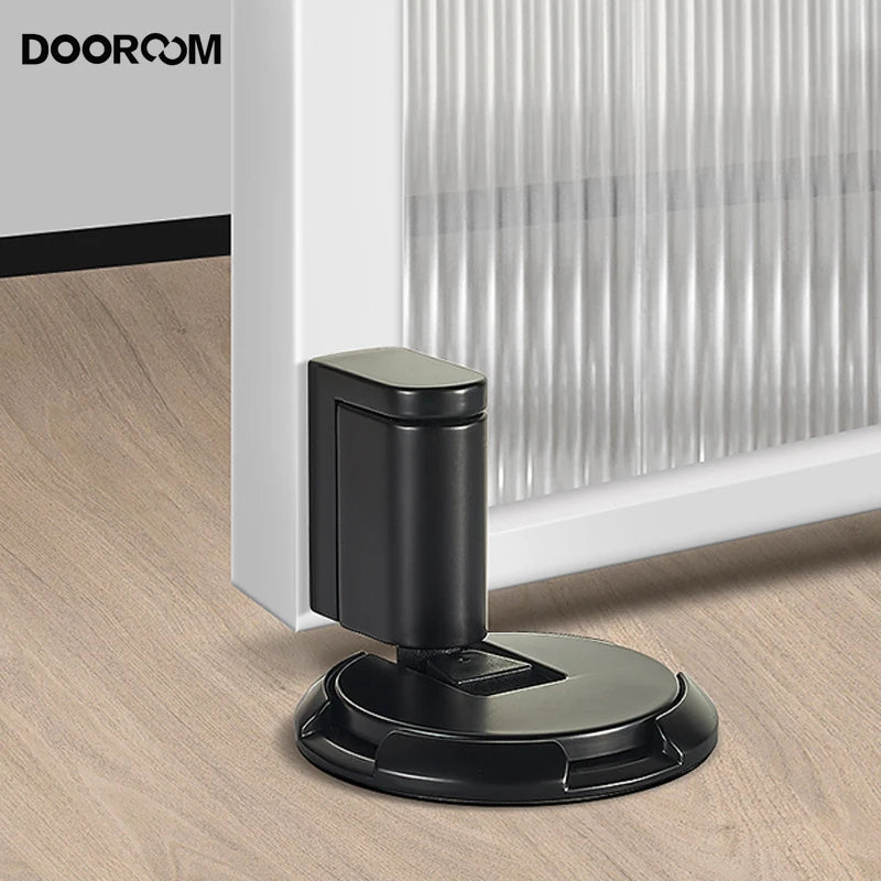DOOROOM Windproof Door Stopper Indoor Heavy Duty Floor Stop Keep Door Open Mechanical NoDrilling Door Stopper with Screws