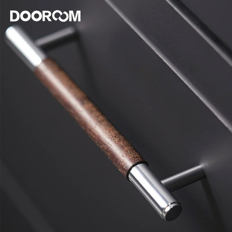 DOOROOM Brass Furniture Handles Wood Wardrobe Cupboard T-bar Drawer Knob Kitchen Cabinet Drawer Gabinete Pull Modern Hardware
