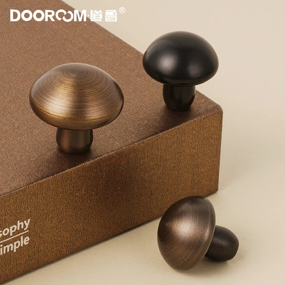 Dooroom  Solid Brass Smooth Round Cabinet Knobs Drawer Handles Wardrobe Elegant Touch Comfortable Feel Pull
