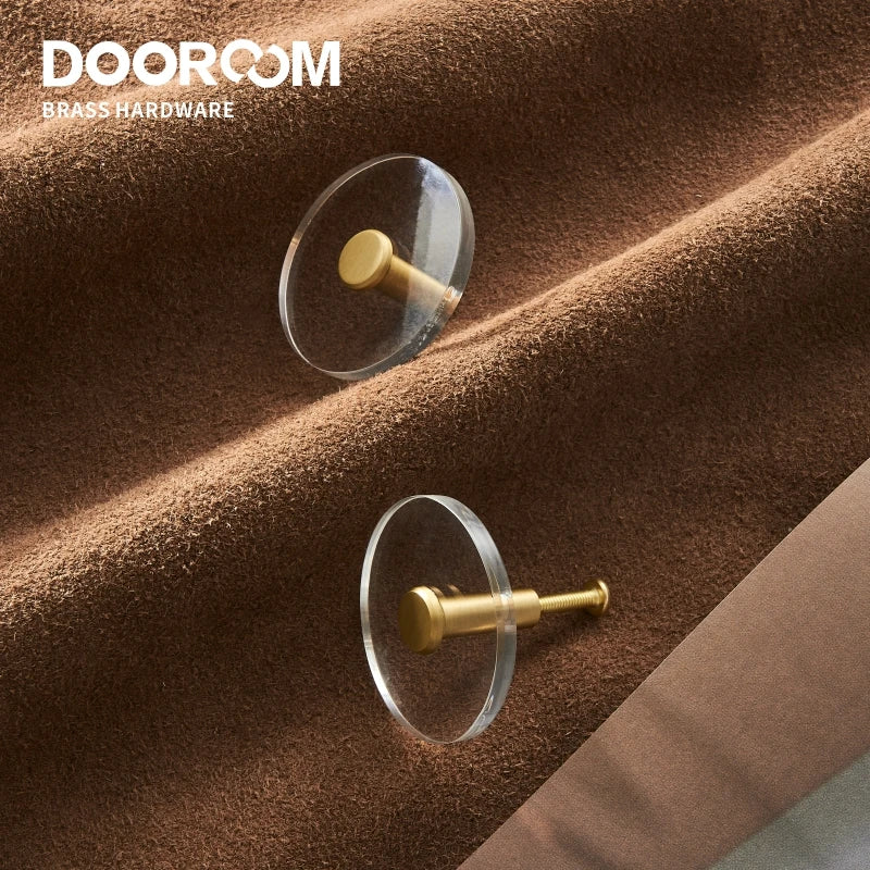 Dooroom Brass Acrylic Furniture Handles Wardrobe Dresser Cupboard Cabinet Drawer Shoe Box Knobs Clothes Hangers Wall Hooks