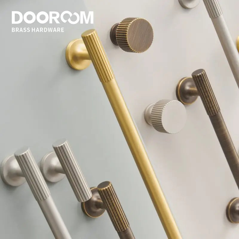 Dooroom Brass Linear Furniture Handles Antique Brass Matt Nickel Silver Cupboard Wardrobe Dresser Shoe Box Drawer Cabinet Pulls