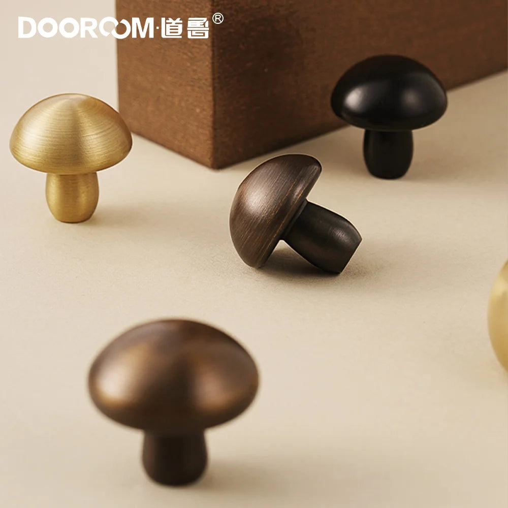 Dooroom  Solid Brass Smooth Round Cabinet Knobs Drawer Handles Wardrobe Elegant Touch Comfortable Feel Pull