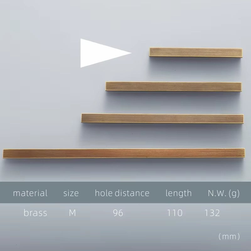 Dooroom Zoe Brass Furniture Handles Long Modern Matt Wardrobe Dresser Cupboard Cabinet Door Drawer Pulls Knobs