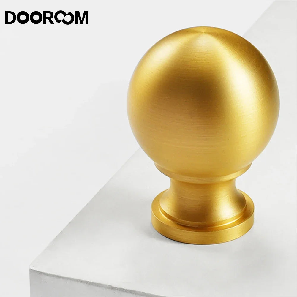 DOOROOM Brass Furniture Handles Solid Dresser Wardrobe Cupboard Drawer Knob Cabinet Drawer Pulls Handle Hardware Accessories