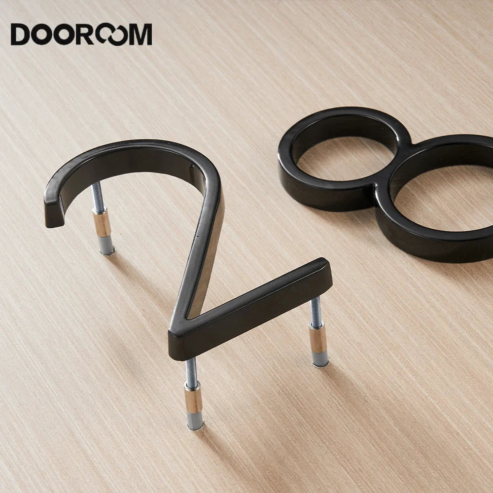 DOOROOM House Number Outdoor 0-9 Black House Gadgets  Signs Door Plate House Hotel Floor Number Villa Decoration Signboard