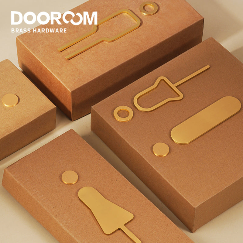 DOOROOM Brass Male And Female Logos Shopping Mall Fitting Changing Room Gender Prompt Toilet Identification Gender Marker