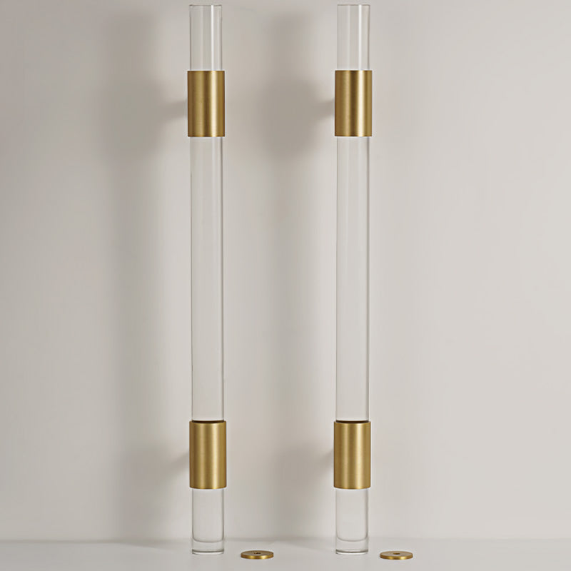 Dooroom Brass Acrylic Door Handles transparently Double Door Door Shower Room Single Side Double Side Matt Gold Pulls
