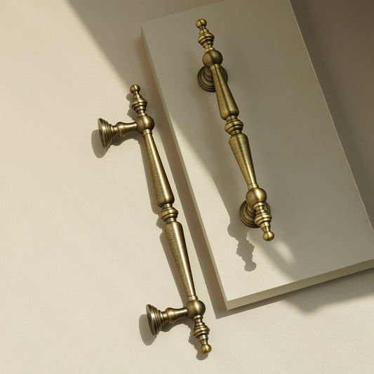 Dooroom Bronze Solid Antique Brass Cabinet Handles Wardrobe Pull Cupboard Door Knob Kitchen Accessories Retro Furniture Hardware