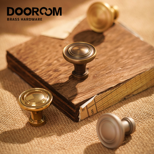 Dooroom Brass Handles Wardrobe Dresser Cupboard Cabinet Door Drawer Furniture Pulls Simple European Knobs Cabinet Accessories