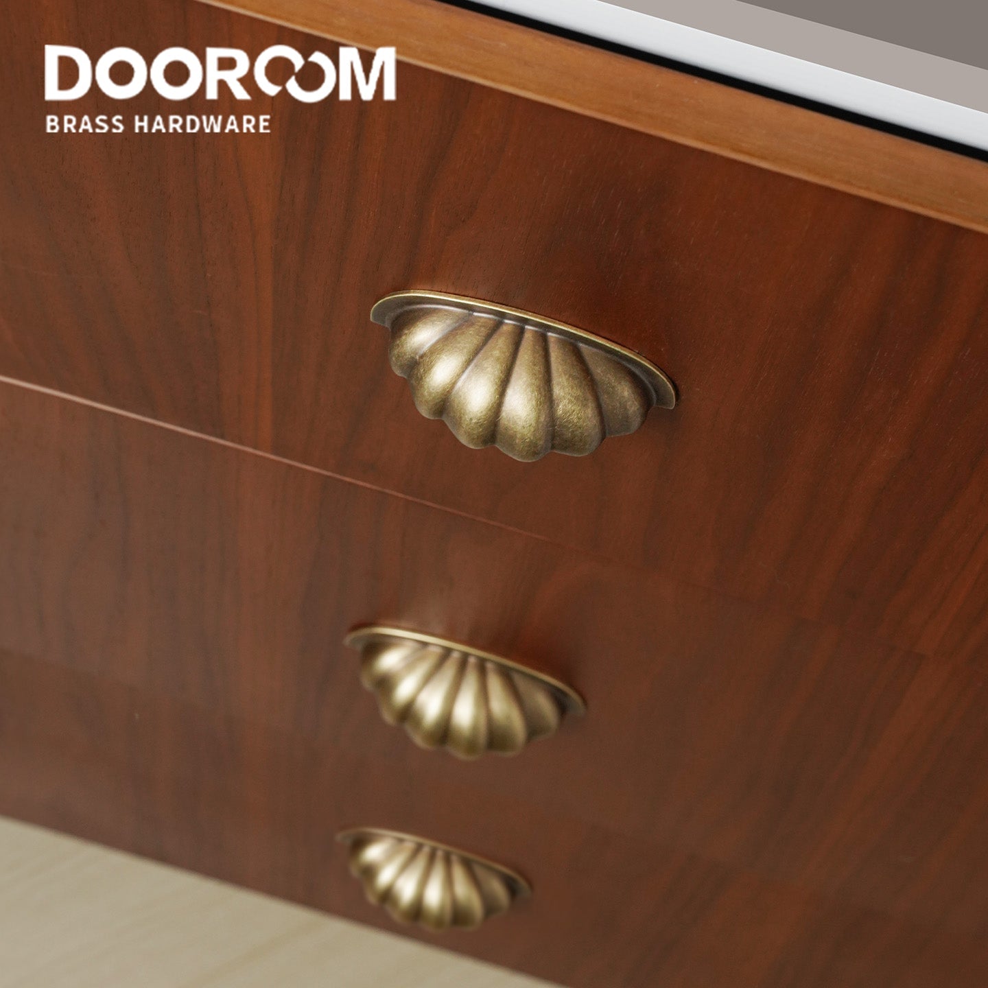 Dooroom Brass Furniture Handles Modern Pumpkin Yellow Bronze Wardrobe Dresser Cupboard Cabinet Shoe Box Knobs Hardware tools