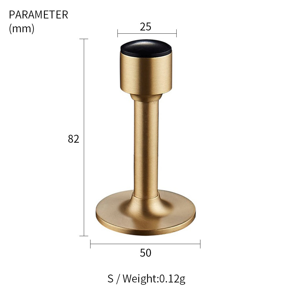 Dooroom Brass Door Stops Hole Free Bathroom Door Stopper Heavy Duty Floor Wall Mount Bumper Non-magnetic Door Holder Catch