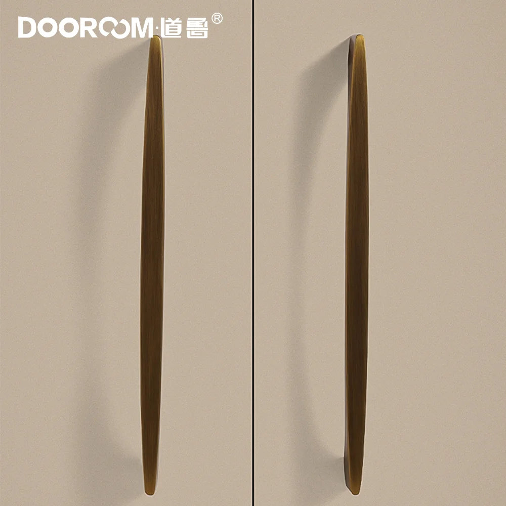 DOOROOOM High Quality Solid Brass Handle Minimalist Design Window Cabinet Door Drawer Kitchen Handle