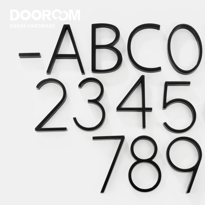 Dooroom锌合金数字0-9字母ABC公司名称门牌门牌房间号酒店楼层号别墅招牌