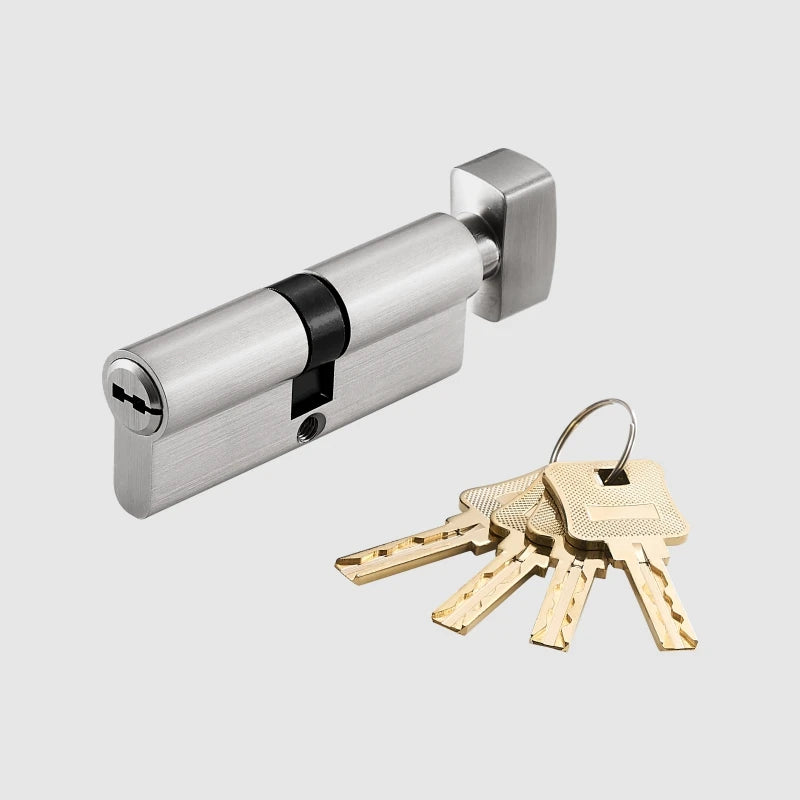 DOOROOM Thumb-Turn Euro Cylinder Door Lock Barrel 75mm Brass Made Multi Colours Optional
