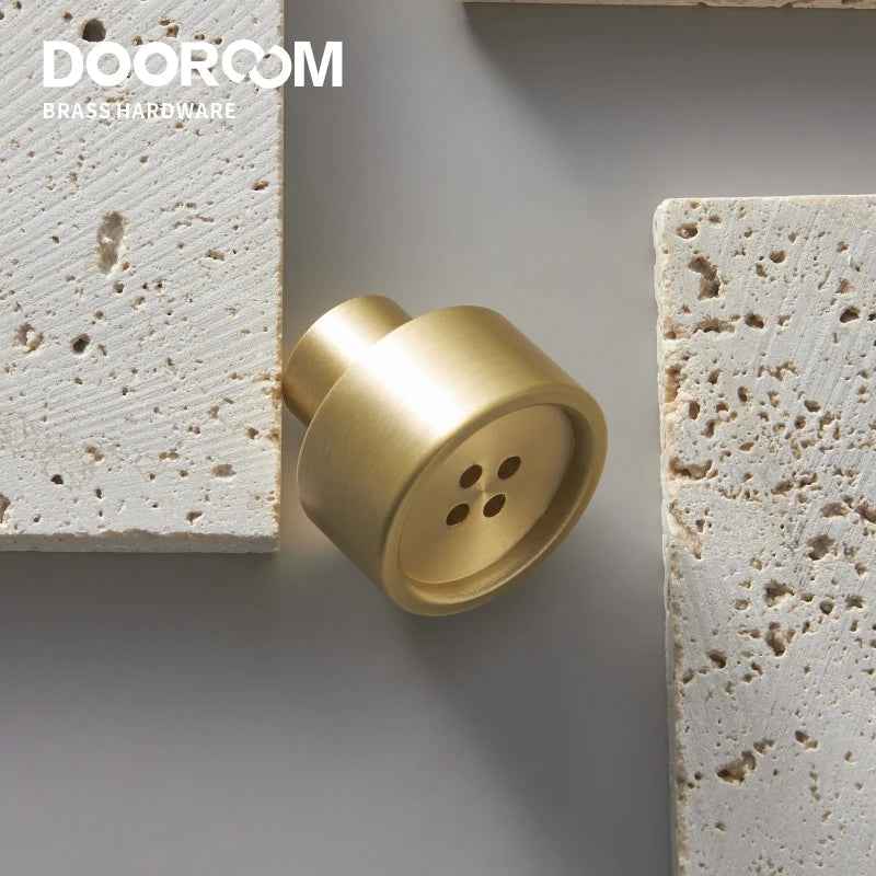 Dooroom Brass Furniture Handles Fresh Nordic Ins Button Creation Gold Drawer Cabinet Door Cupboard Wardrobe Dresser Pulls Knobs