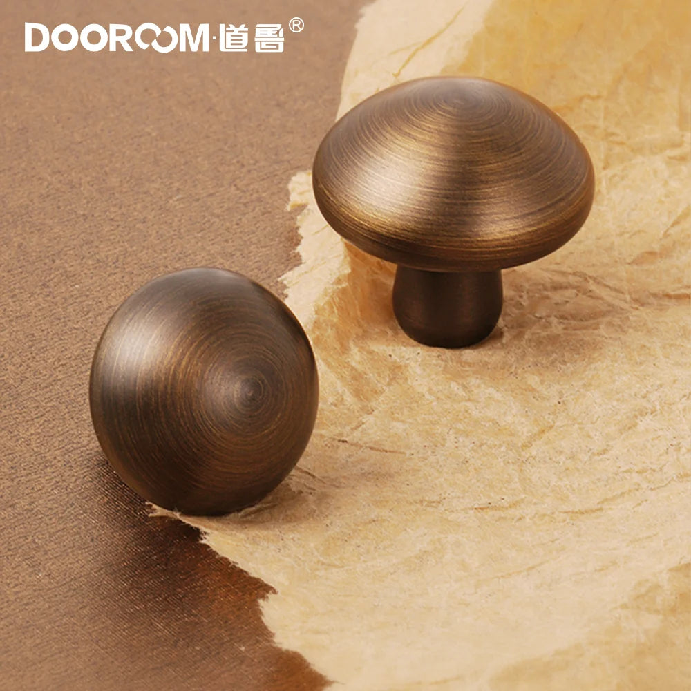 Dooroom  Solid Brass Smooth Round Cabinet Knobs Drawer Handles Wardrobe Elegant Touch Comfortable Feel Pull