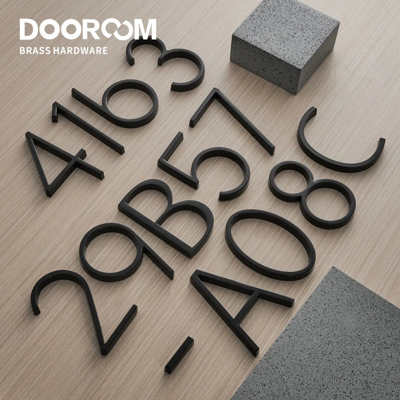 Dooroom锌合金数字0-9字母ABC公司名称门牌门牌房间号酒店楼层号别墅招牌
