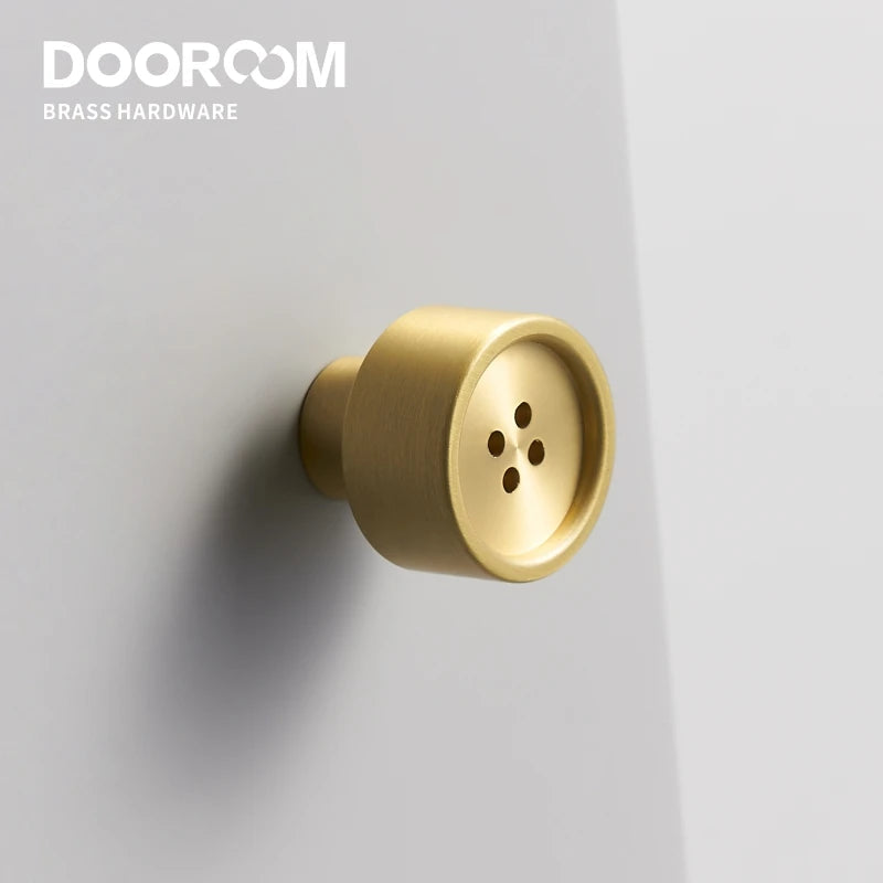Dooroom Brass Furniture Handles Fresh Nordic Ins Button Creation Gold Drawer Cabinet Door Cupboard Wardrobe Dresser Pulls Knobs