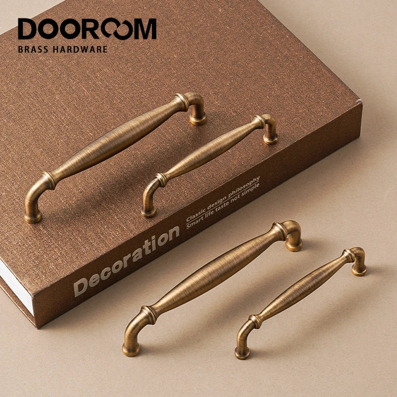 Dooroom Brass High Quality Furniture Handles Home Handshake Wardrobe Dresser Cupboard Cabinet Drawer Kitchen Accessories Pulls