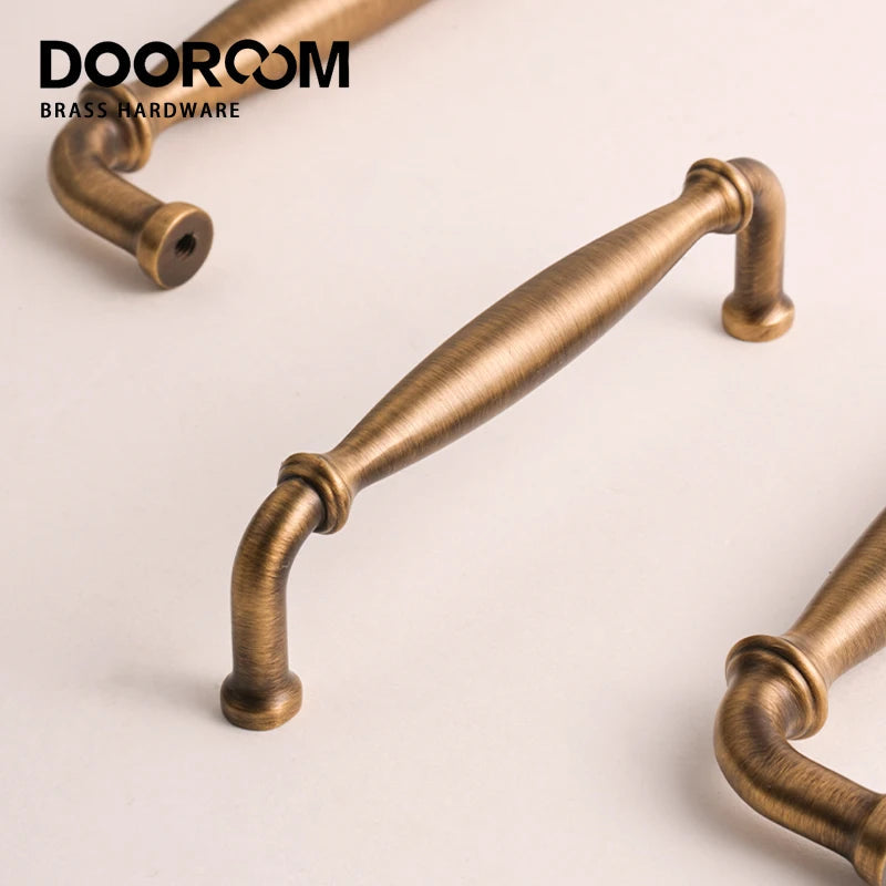 Dooroom Brass High Quality Furniture Handles Home Handshake Wardrobe Dresser Cupboard Cabinet Drawer Kitchen Accessories Pulls