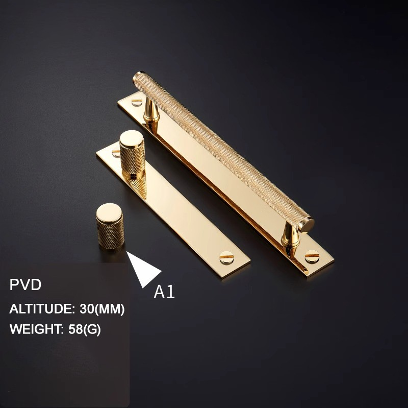 Dooroom Brass Long Furniture Handles Knurled Wardrobe Dresser Cupboard Cabinet Drawer Refrigerator Door Pulls Knobs