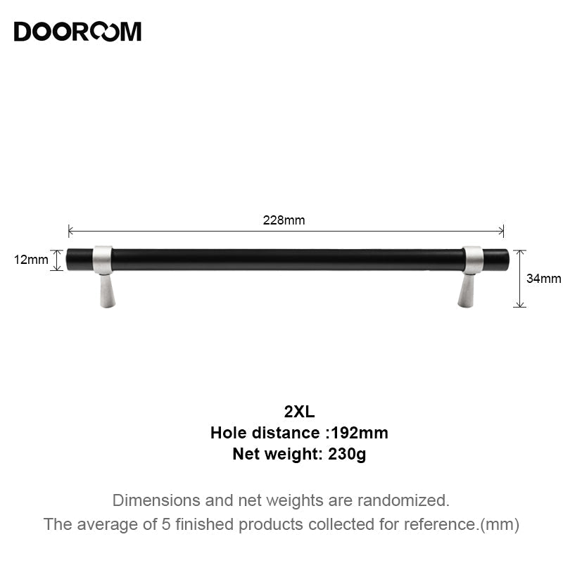 Dooroom Brass Furniture Handles T-bar Light Luxury Fashion Black Gold Silve Wardrobe Dresser Cupboard Cabinet Drawer Pulls