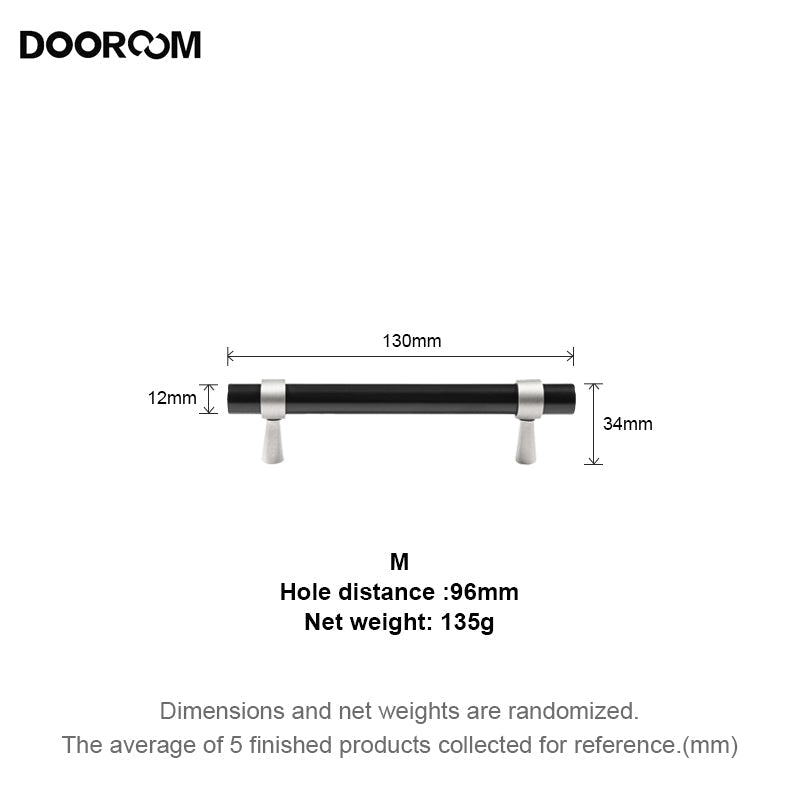 Dooroom Brass Furniture Handles T-bar Light Luxury Fashion Black Gold Silve Wardrobe Dresser Cupboard Cabinet Drawer Pulls