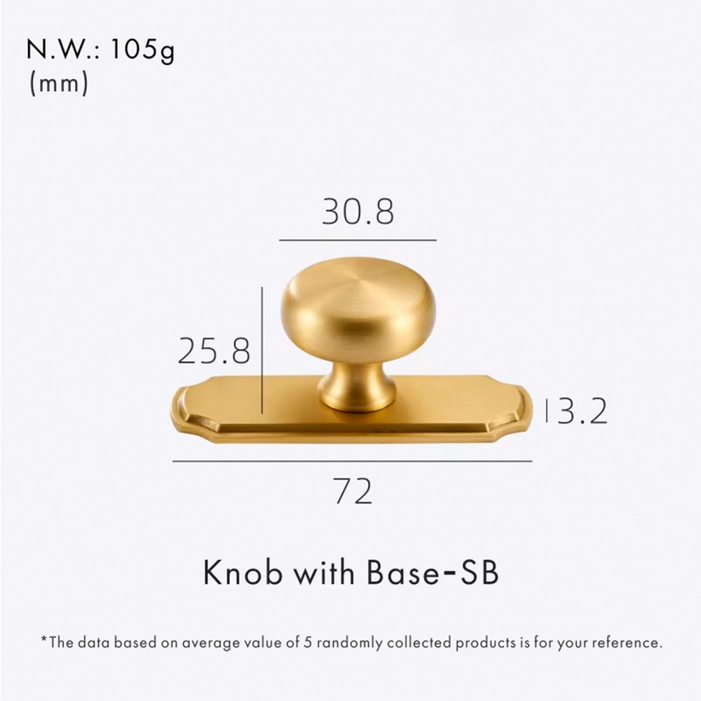 Dooroom Brass Furniture Handles Matt Nickel Yellow Bronze Pulls With Base Cupboard Wardrobe Dresser Shoe Box Drawer Cabinet Knob