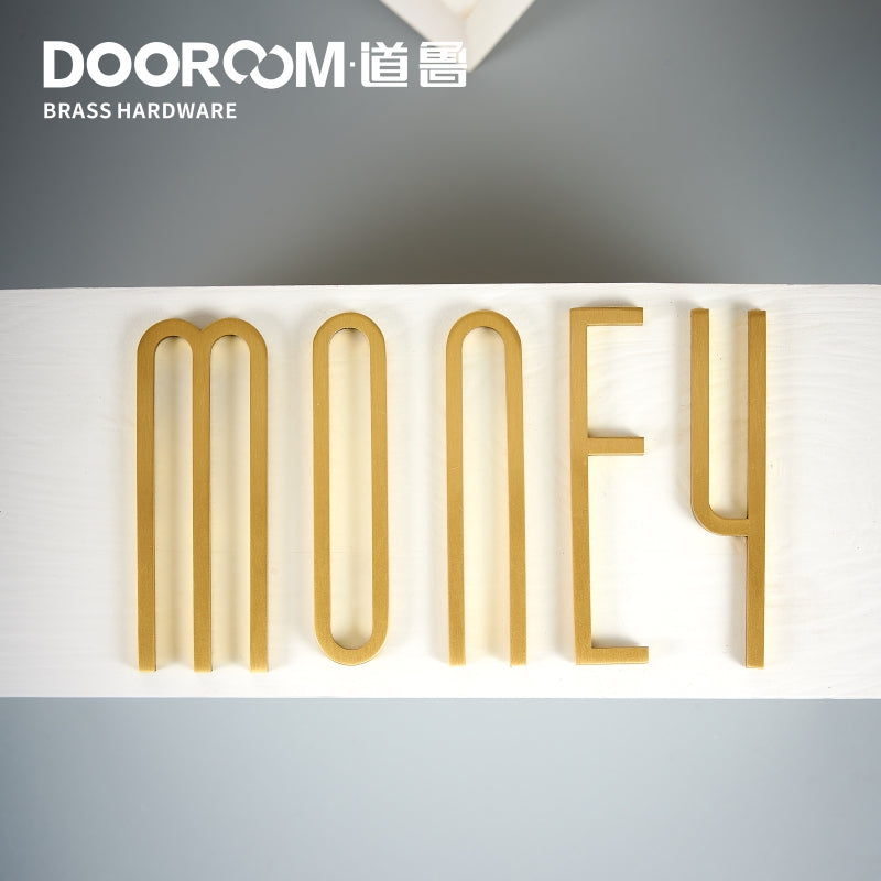 Dooroom Brass Letters A-Z For Company Names Door Plates Decorative Wall Letters Personalized Symbols Address