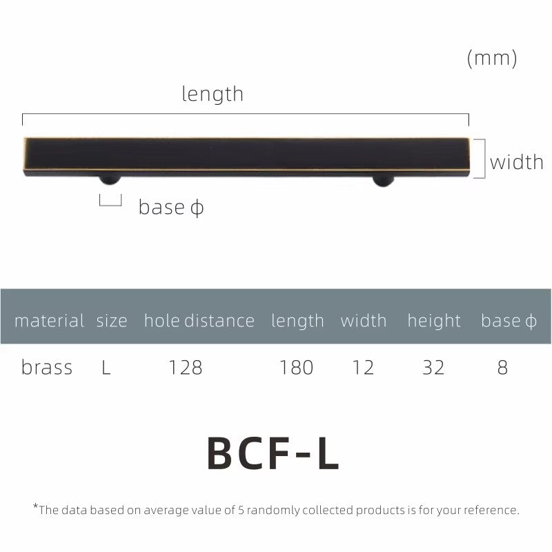 Dooroom Dulu Brass Furniture Handles Modern Wardrobe Dresser Cupboard Drawer Cabinet Door Long Square Black/Gold Pulls Knobs