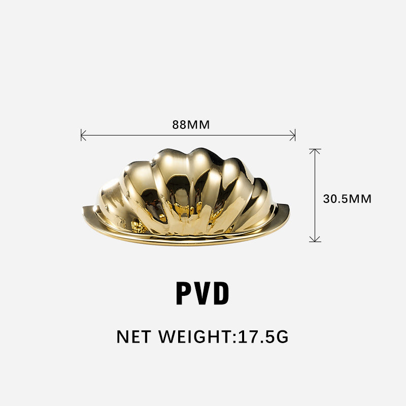 Dooroom Brass Furniture Handles Modern Pumpkin Shiny PVD Gold Bright Chrome Wardrobe Dresser Cupboard Cabinet Shoe Box Knobs