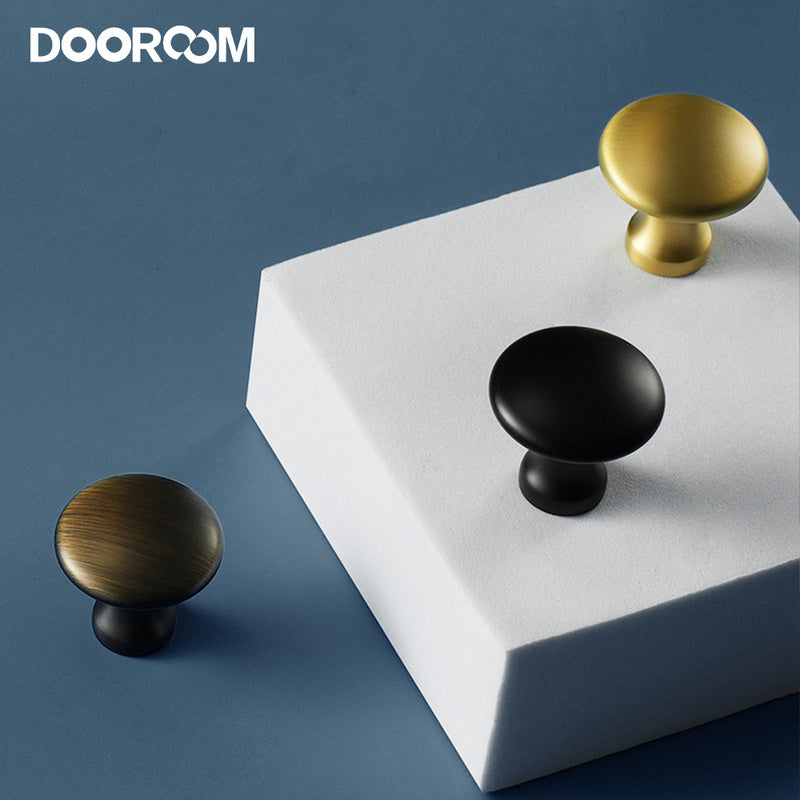 Dooroom 黄铜家具把手清新简约北欧美式衣柜梳妆台橱柜抽屉圆形拉手旋钮