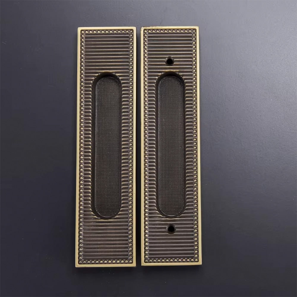 Dooroom Brass Sliding Door Handles Modern Stripy Push Pull Hidden Handle Interior Living Room Bathroom Balcony Keyless