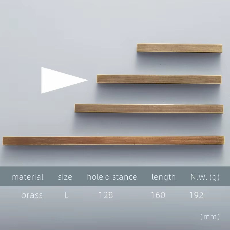Dooroom Zoe Brass Furniture Handles Long Modern Matt Wardrobe Dresser Cupboard Cabinet Door Drawer Pulls Knobs