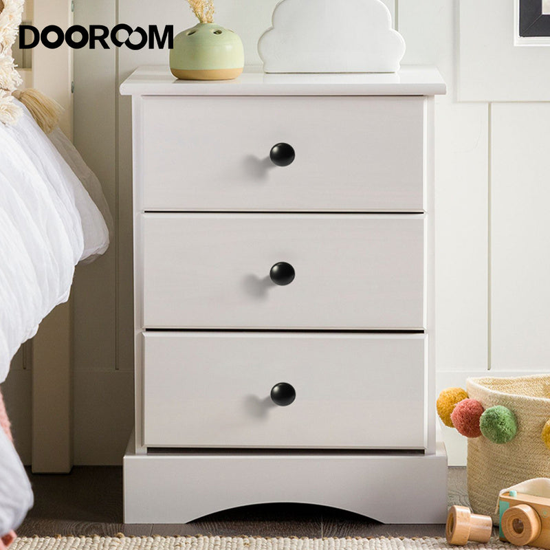 DOOROOM 1 Inch Matt Black Antique Brass Cabinet Knobs Modern Dresser Round Knobs Brass Mushroom Shape Pulls for Kitchen 