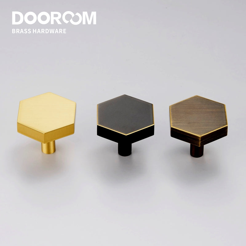 Dooroom 黄铜家具把手北欧金色黑古铜白色木门衣柜梳妆台橱柜抽屉柜拉手