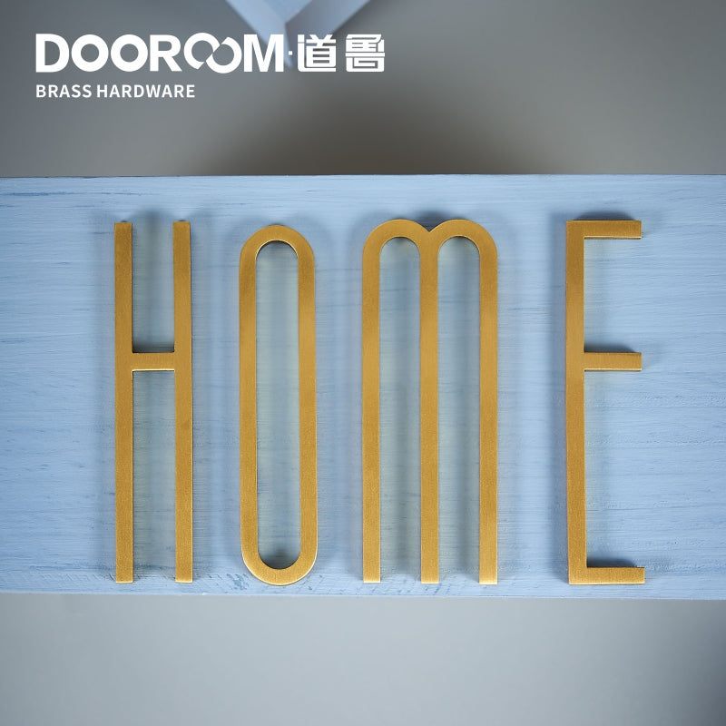 Dooroom Brass Letters A-Z For Company Names Door Plates Decorative Wall Letters Personalized Symbols Address